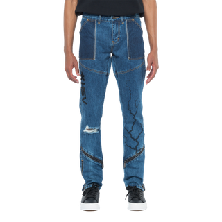 ASHLUXE Lightning Denim Pant Blue