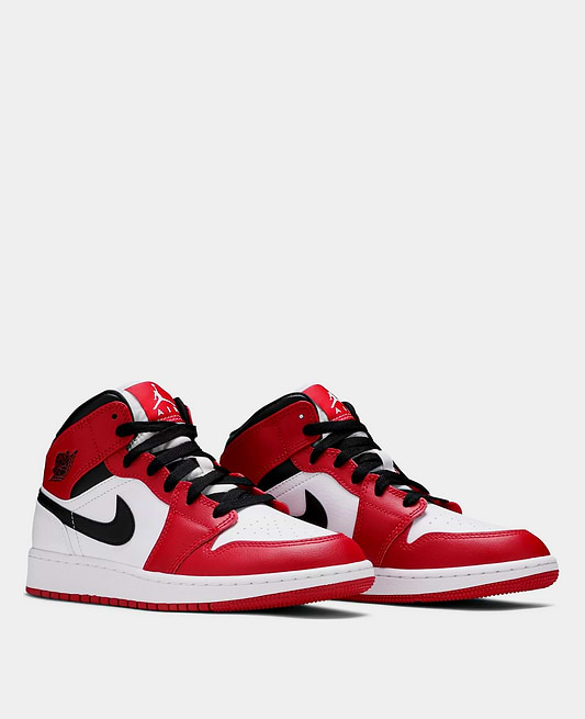 Nike Air Jordan 1 Mid Chicago Gs White/Gym Red/Black