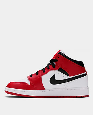 Nike Air Jordan 1 Mid Chicago Gs White/Gym Red/Black