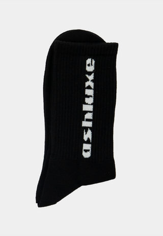 Ash Logo Socks Black White