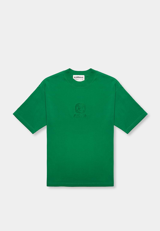 Ashluxe Embroidered Emblem Green T-Shirt