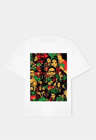 Ashluxe Fela's Culture Mosaic Tee -  White