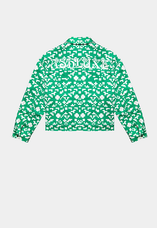 Ashluxe Pixel Denim Jacket Green