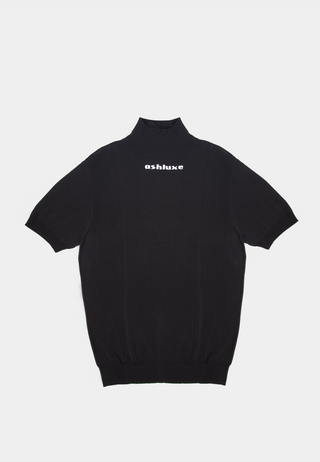 Ashluxe  Ribbed Turtleneck  Tee  Black