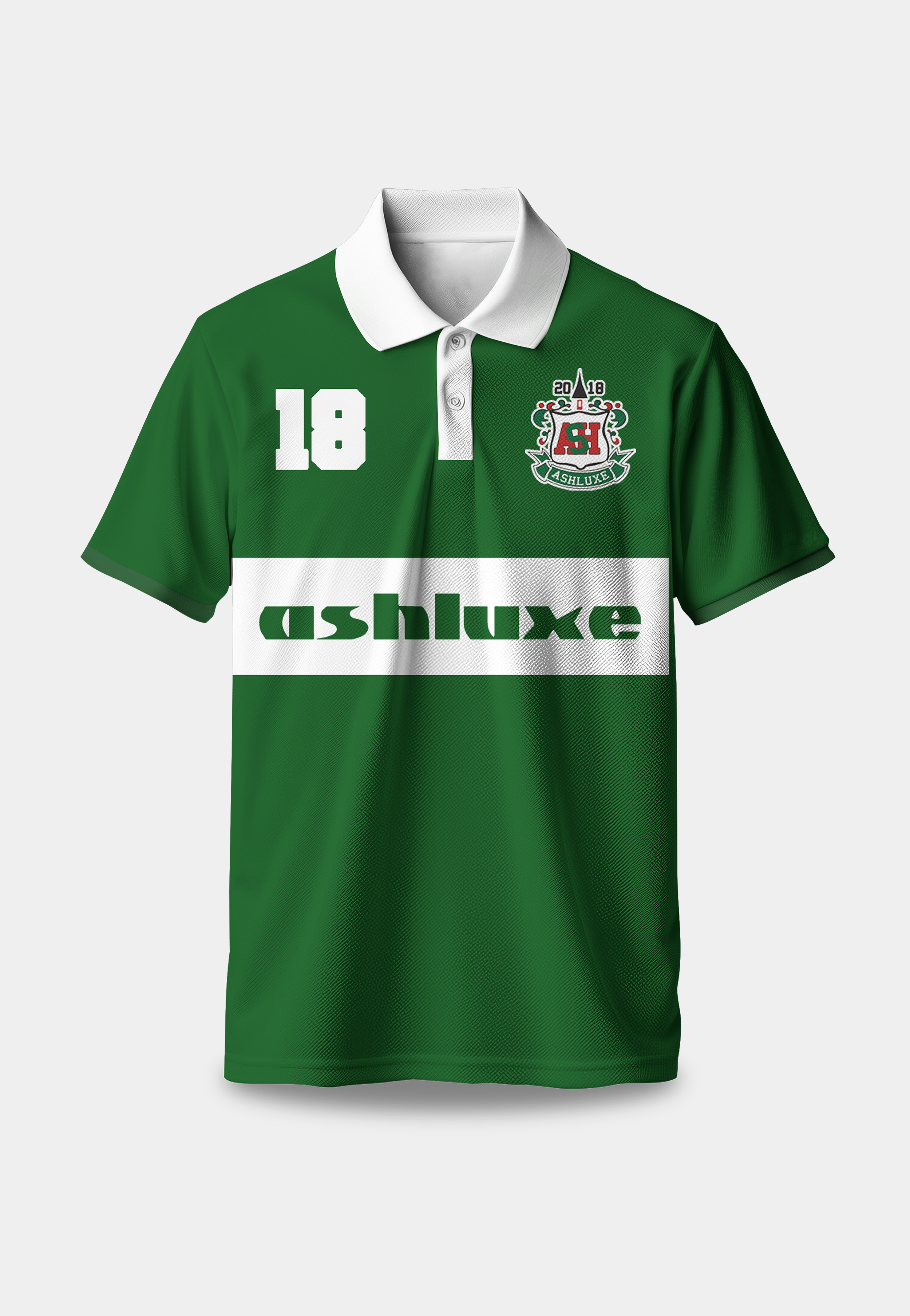 Ashluxe crest logo Polo Green