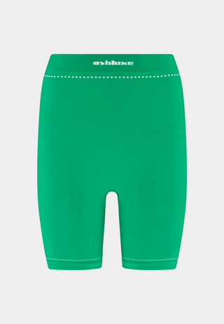 Ashluxe Female Active Biker Shorts Green White