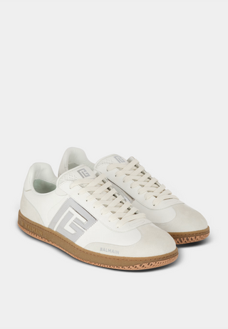 Balmain Balmain Swan-Calfskin&Mirror Leather -
Low Top Lace Up Sneaker White Silver