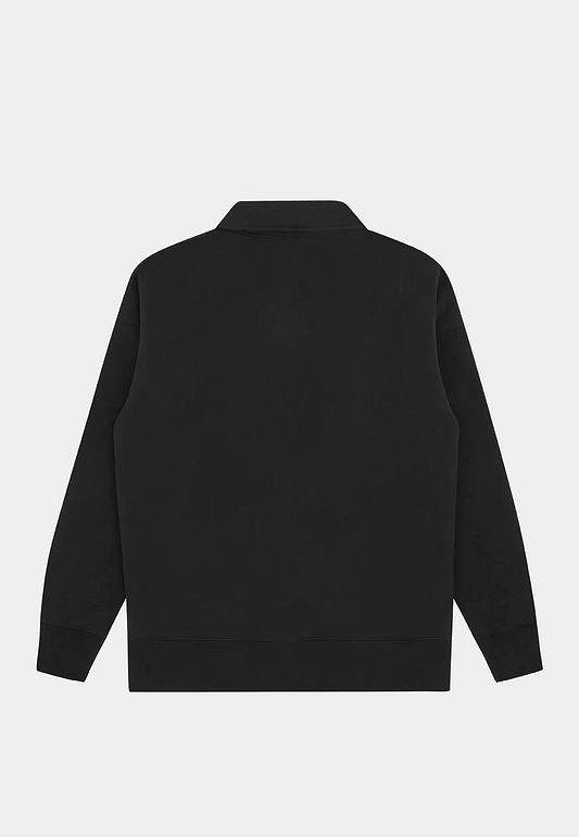 BBC Collared Half Zip Sweater Black