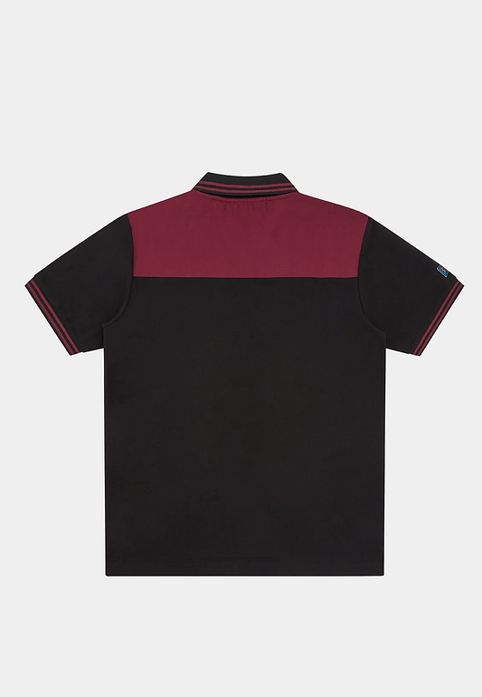 BBC Panelled Polo Shirt Black