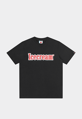 BBC Puff Print Icecream T-Shirt Black