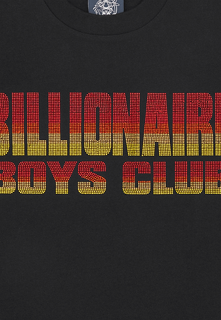 BBC Straight Logo Gradient Diamonte T-Shirt Black