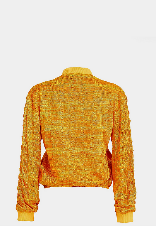 BLOKE Marl Zipper Jacket - Orange