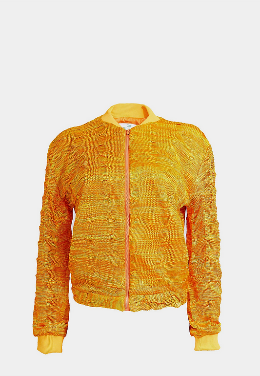 BLOKE Marl Zipper Jacket - Orange
