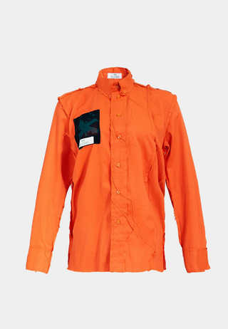 BLOKE Patch Frill Shirt - Orange