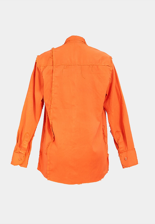 BLOKE Patch Frill Shirt - Orange