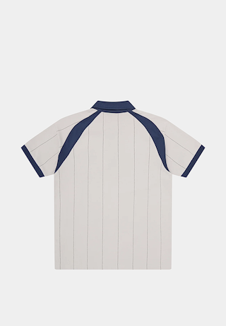 Bbc Raglan Pinstripe Polo Shirt Off White