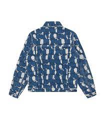 Bbc Gator Camo Denim Jacket Blue