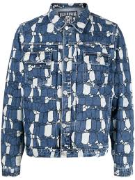 Bbc Gator Camo Denim Jacket Blue