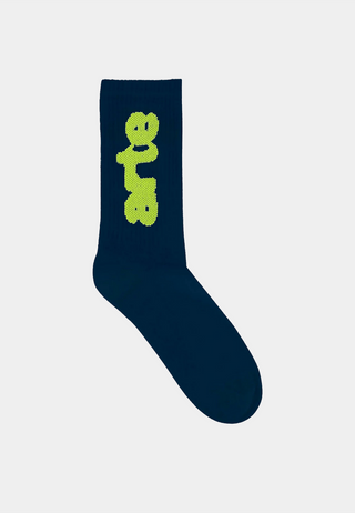 Arte Blurred Vertical Socks Navy