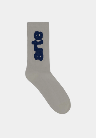 Arte Blurred Vertical Socks Grey