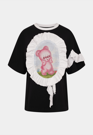 Charles Jeffery Loverboy Ruffle Patch Tee Black + White Cute
Gromlin