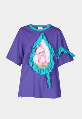 Charles Jeffery Loverboy Ruffle Patch Tee Purple + Green Cute
Gromlin