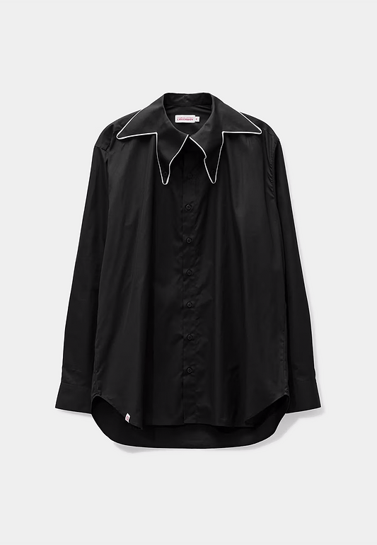 Charles Jeffery Loverboy Star Collar Shirt Black