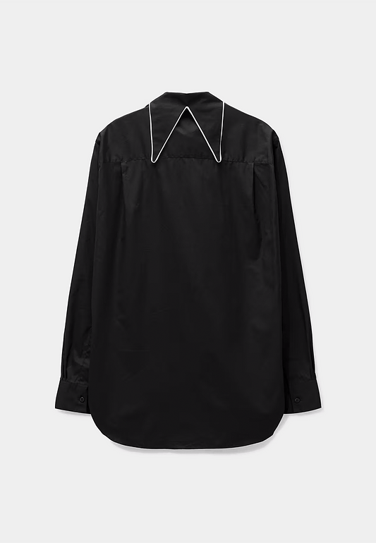 Charles Jeffery Loverboy Star Collar Shirt Black