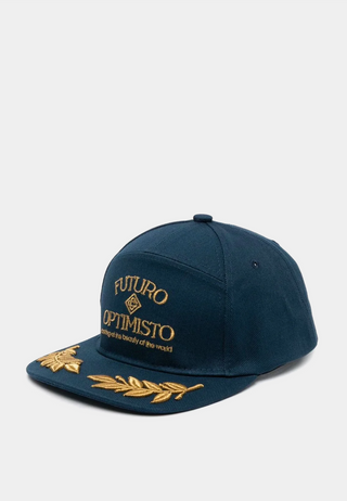 Casablanca Futuro Optimisto Embroidered Cap Navy