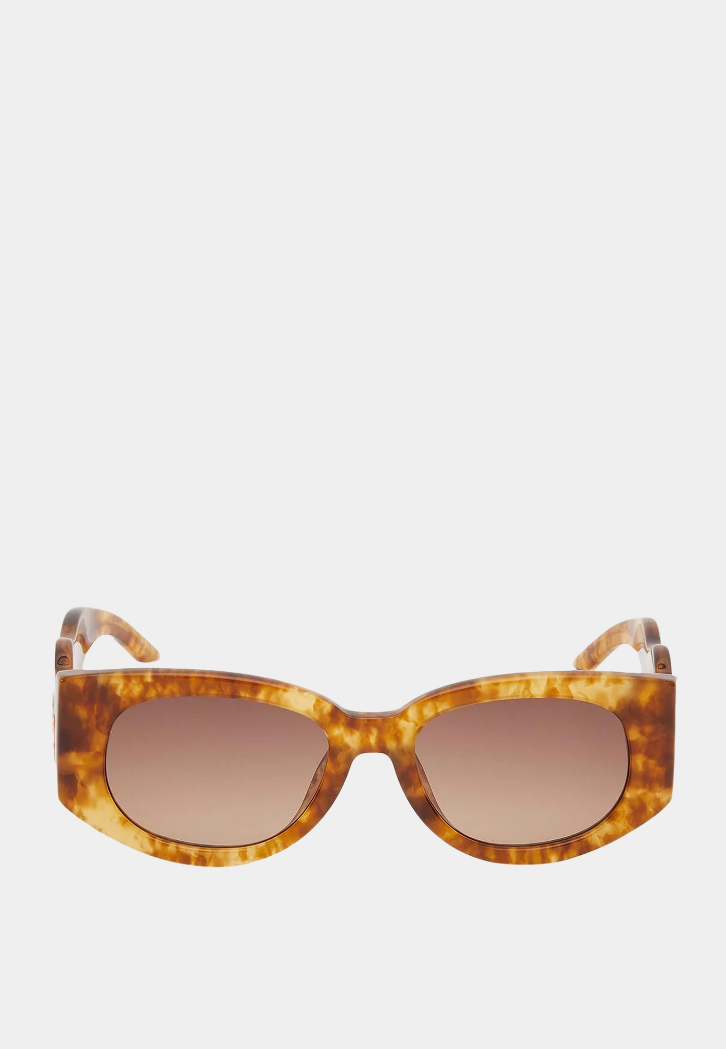 Casablanca Acetate & Metal Oval Wave Gold / Brown