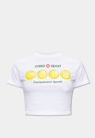 CASABLANCA Casa Sport Tennis Balls Printed Baby T-Shirt