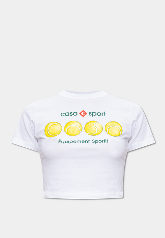 CASABLANCA Casa Sport Tennis Balls Printed Baby T-Shirt