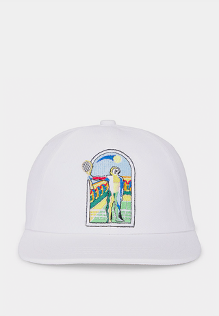 Casablanca Le Jeu Embroidered Cap Off White Twill