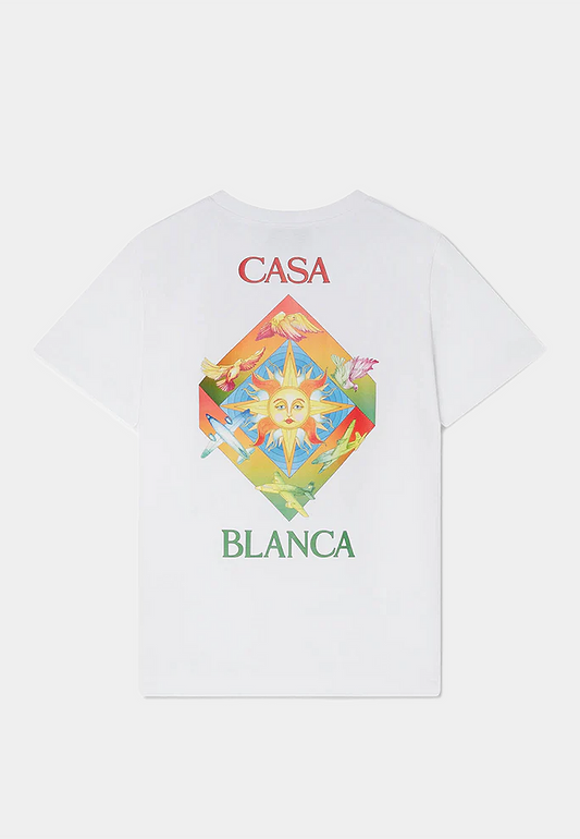 CASABLANCA Les Elements Printed T-Shirt - White
