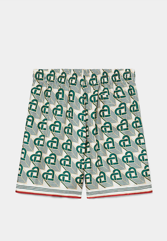 CASABLANCA Silk Shorts With Drawstrings