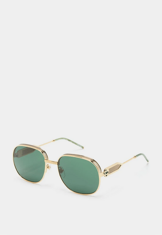 CASABLANCA Square Metal Sunglasses With Solid Lens