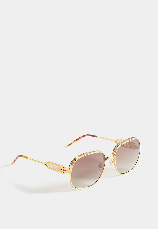 CASABLANCA Square Metal Sunglasses With Gradient Lens
