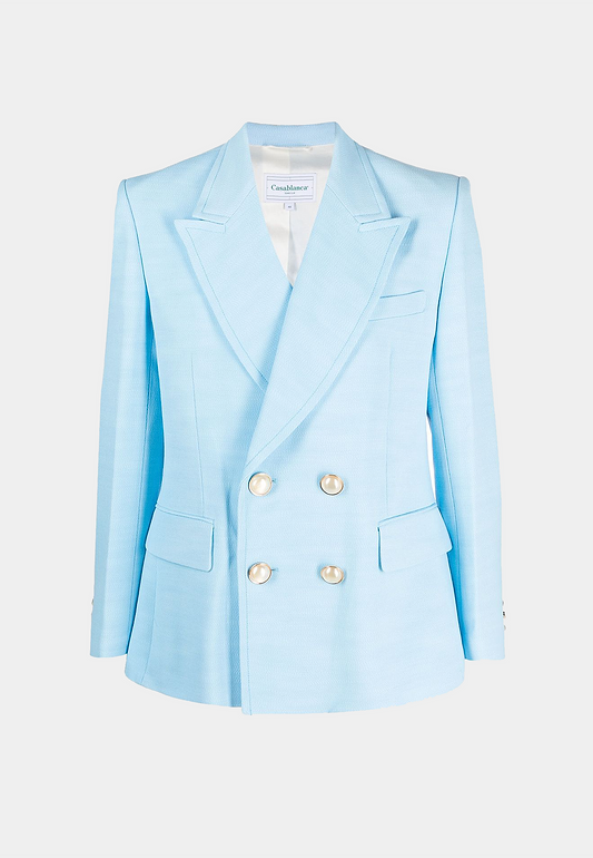 Casablanca Classic Double Breasted Jacket Light Blue