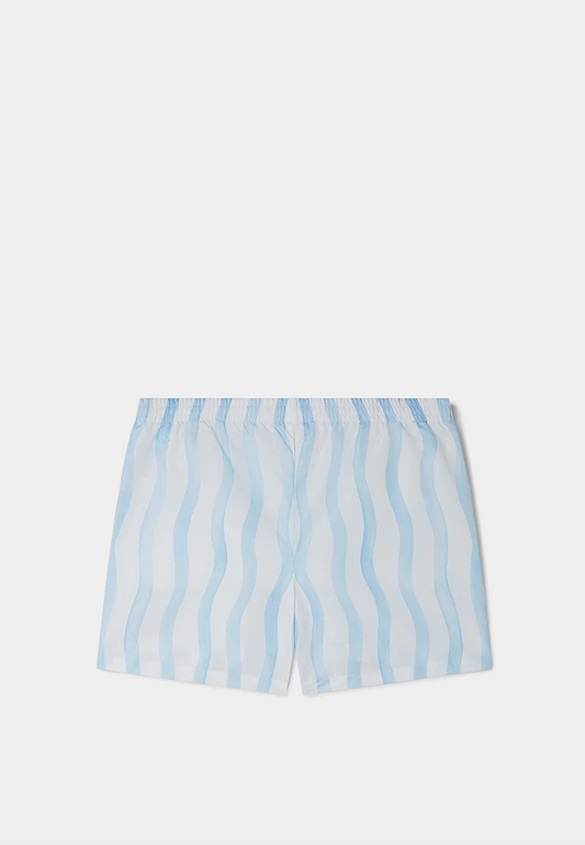 Casablanca Men's Printed Swimshorts Blue Wave Stripe
