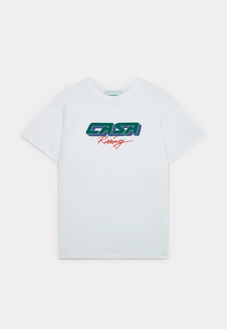 Casablanca Casa Racing 3D Printed Oversized T-Shirt White