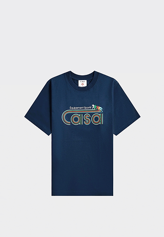 Casablanca Equipement Sportif Screen Printed T-Shirt Navy