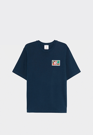Casablanca Fibonacci Patch Oversized T-Shirt Navy