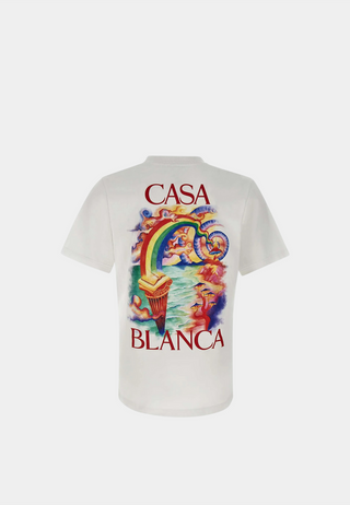 Casablanca Nature Teacher Printed T-Shirt White