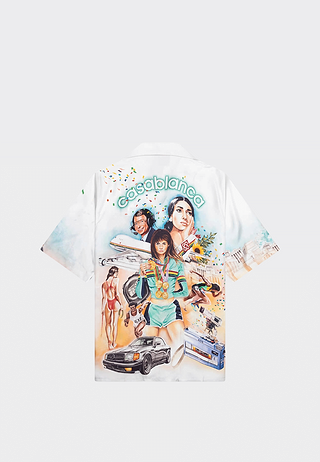 Casablanca Short Sleeve Cuban Collar Shirt Celebration Du Sport Multi