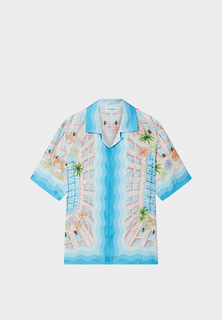 Casablanca Short Sleeve Cuban Collar Shirt Le Pongeon