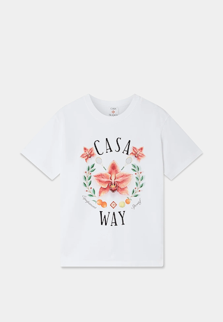 Casablanca Casa Way Orchid Classic T-Shirt White