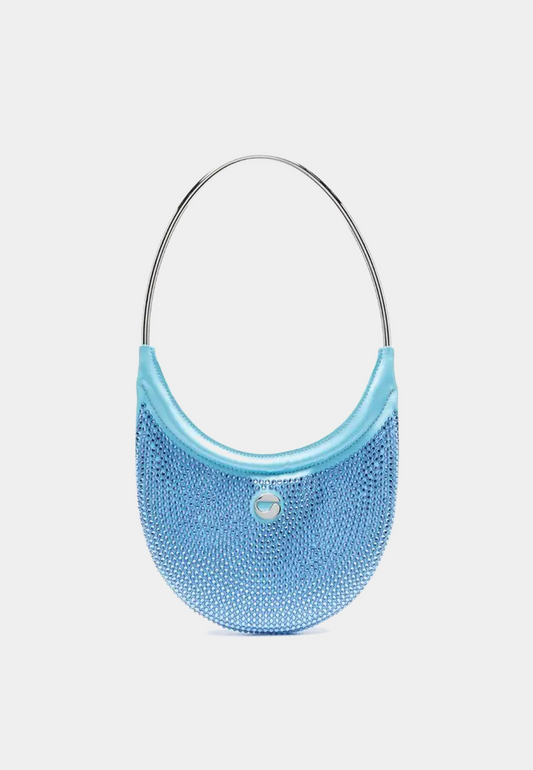 Coperni Crystal embellished Ring Swipe Bag Ice Blue
