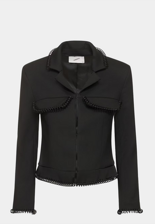 Coperni Woven Spiral Tailored Jacket - Black