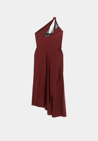 Coperni Asymmetric Long Dress Red