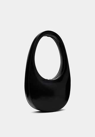 Coperni Gloss Swipe Bag Black-Silver